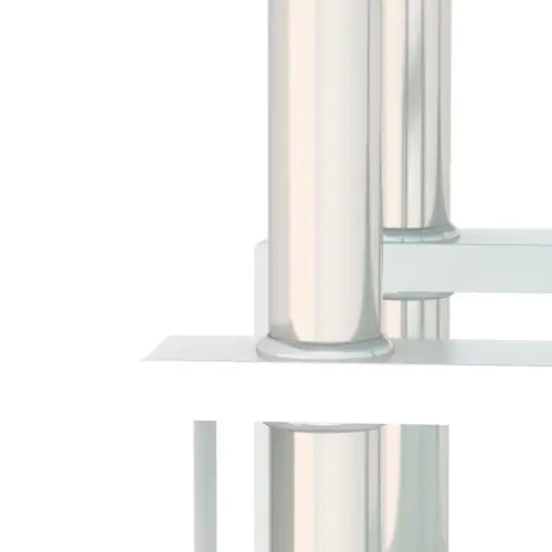 1-Piece Modern Tempered Glass Tea Table Coffee Table End Table, Square Table For Living Room, Transparent White